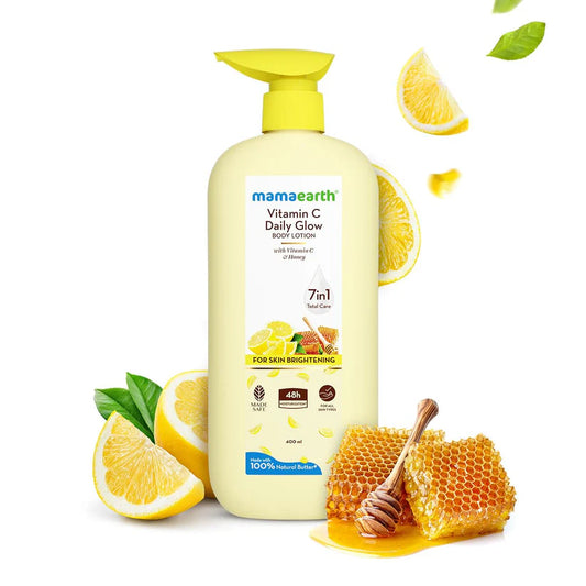MAMAEARTH VITAMIN C DAILY GLOW BODY LOTION FOR SKIN BRIGHTENING 400ML
