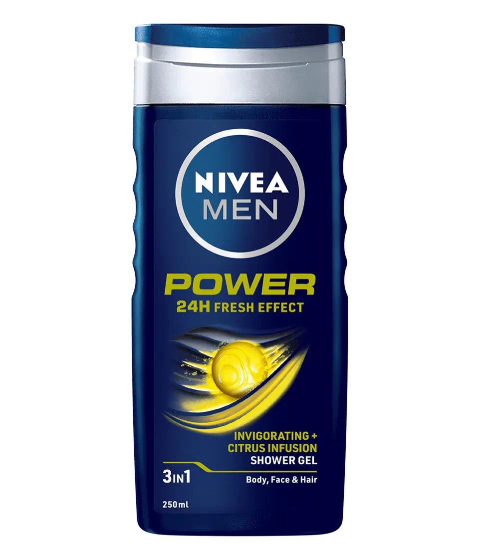 NIVEA MEN POWER 24H FRESH EFFECT 3IN1 SHOWER GEL 250ML