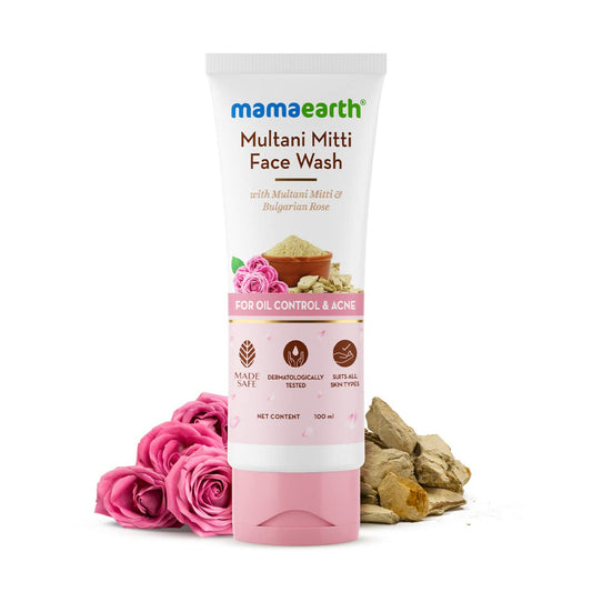 MAMAEARTH MULTANI MITTI FACE WASH WITH MULTANI MITTI & BULGARIAN ROSE 100ML