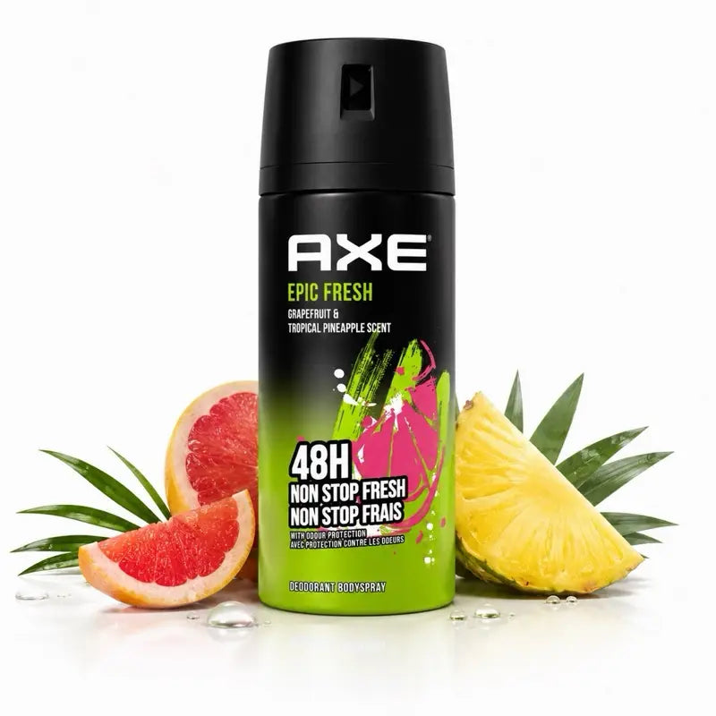 AXE EPIC FRESH GRAPEFRUIT & TROPICAL PINEAPPLE SCENT DEODORANT BODY SPRAY 150ML