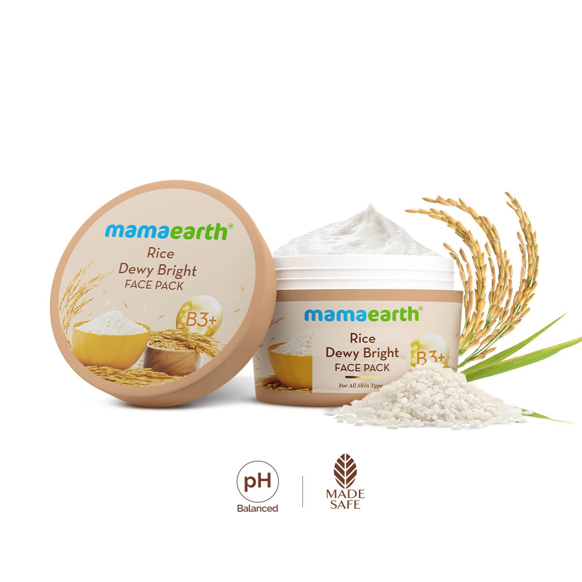 MAMAEARTH RICE DEWY BRIGHT FACE PACK 200g