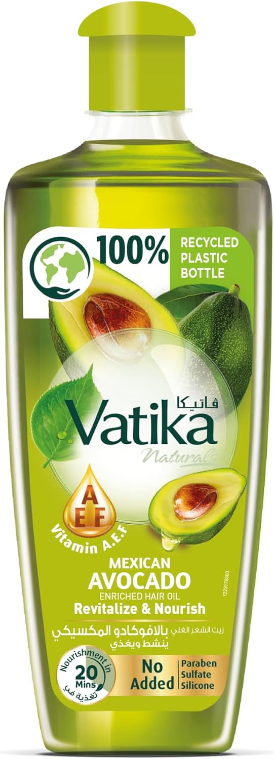 VATIKA HAIR OIL MAXICAN AVOCADO ENRICHED REVITALIZE & NOURISH 300ML