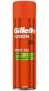 GILLETTE FUSION SHAVE GEL SENSITIVE AND ALMOND OIL 200ML