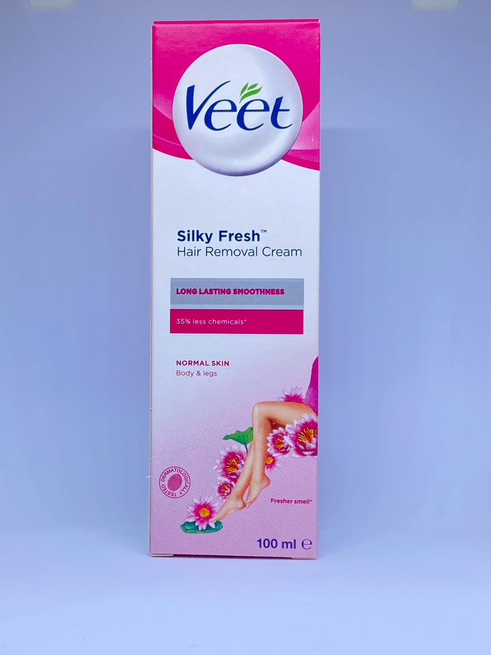 VEET SILKY FRESH HAIR REMOVAL CREAM NORMAL SKIN FOR BODY & LEGS 100ML