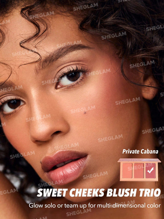 SHEGLAM SWEET CHEEKS BLUSH TRIO PRIVATE CABANA