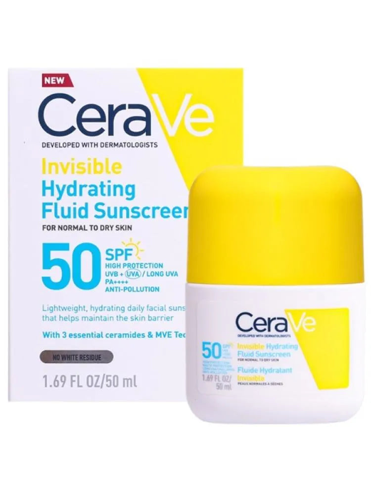 CERAVE INVISIBLE HYDRATING FUILD SUNSCREEN SPF50 PA++++ UVB+UVA 50ML
