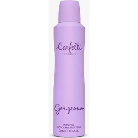 CONFETTI LONDON GORGEOUS PERFUMED DEODORANT BODY SPRAY 250ML