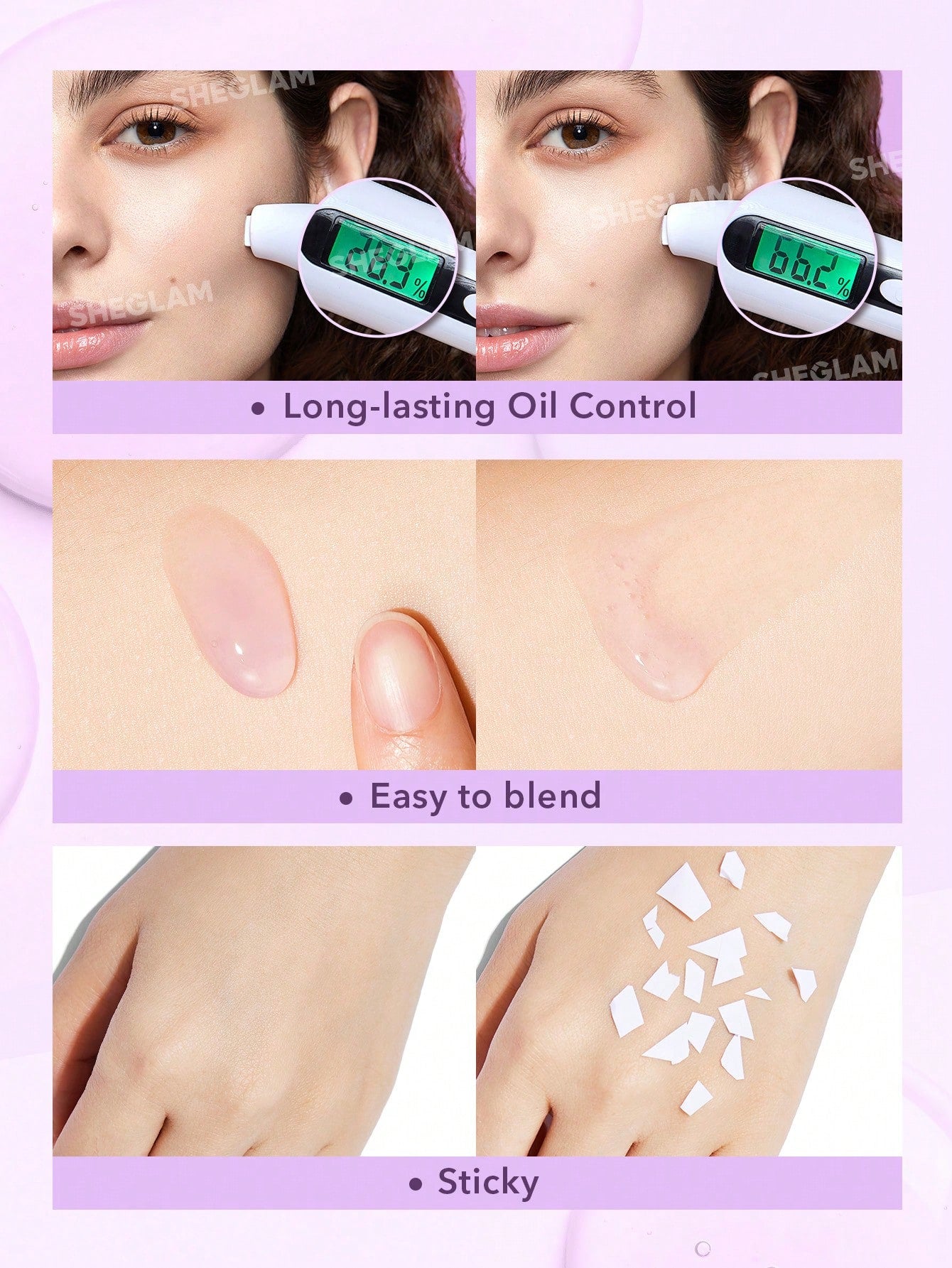SHEGLAM Good Grip Hydrating Primer-Blueberry + AHA