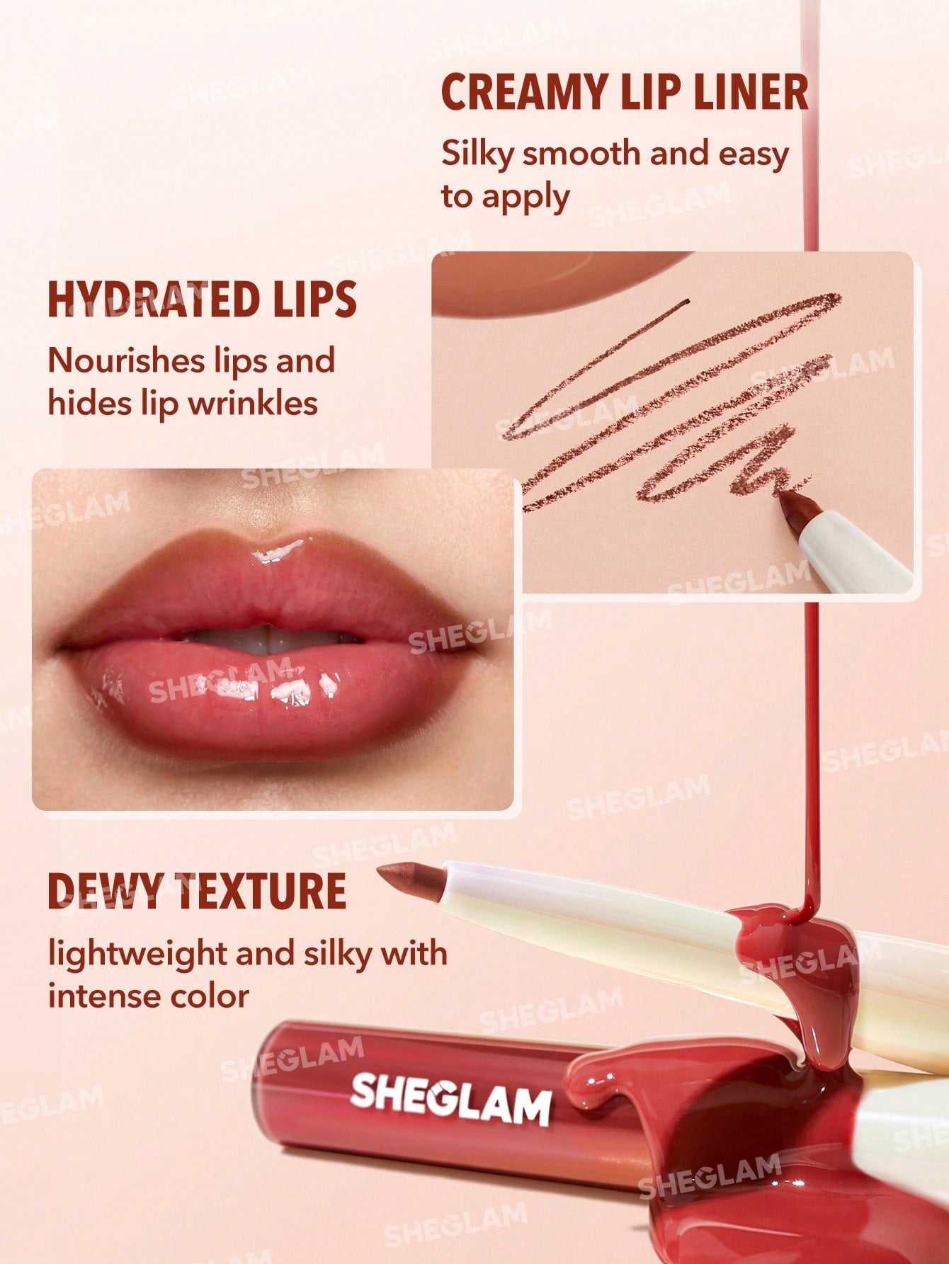SHEGLAM Lip Rules Liner & Gloss Pen-By The Book