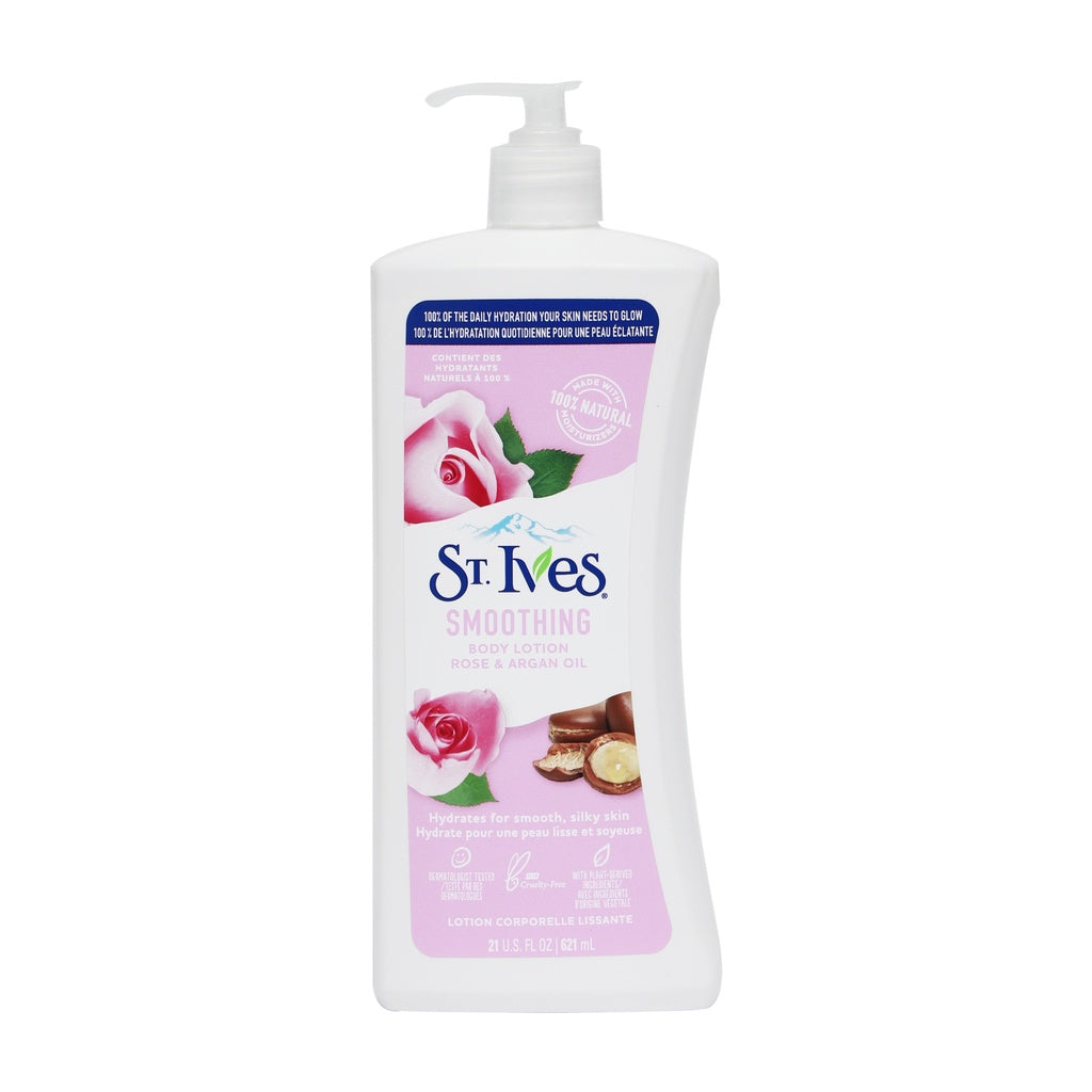 ST. IVES SMOOTHING BODY LOTION ROSE & ARGAN OIL 621ML