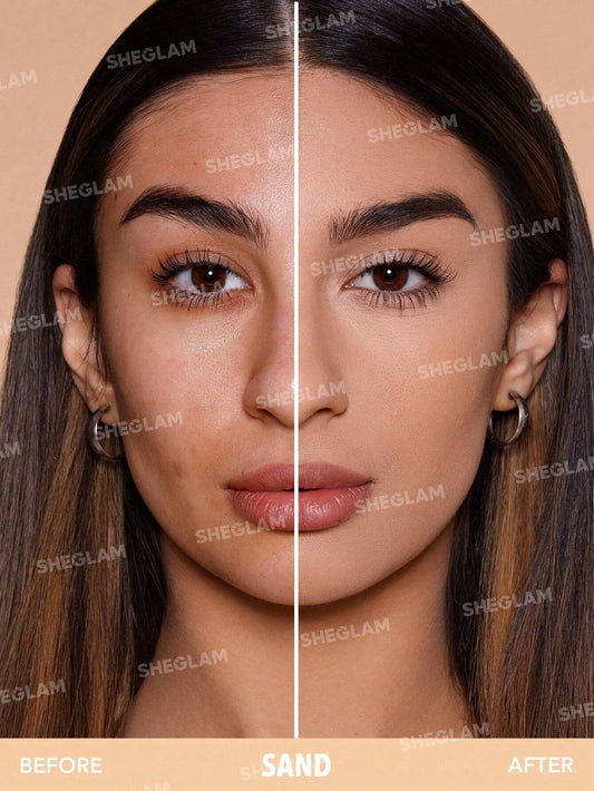 SHEGLAM Skin-Focus High Coverage Powder Foundation-Sand
