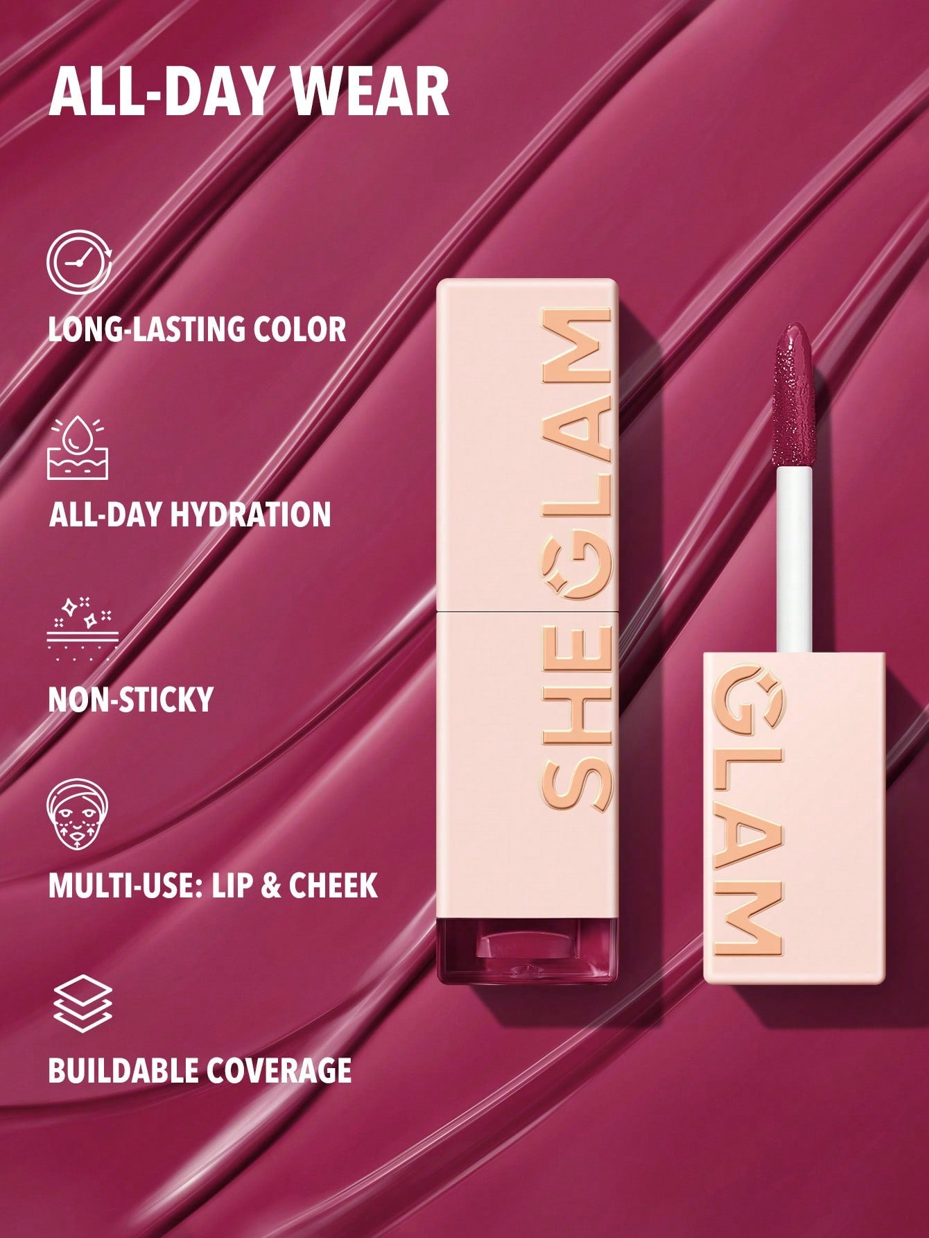 SHEGLAM Take A Hint Lip Tint-Cheeky / Peony pink