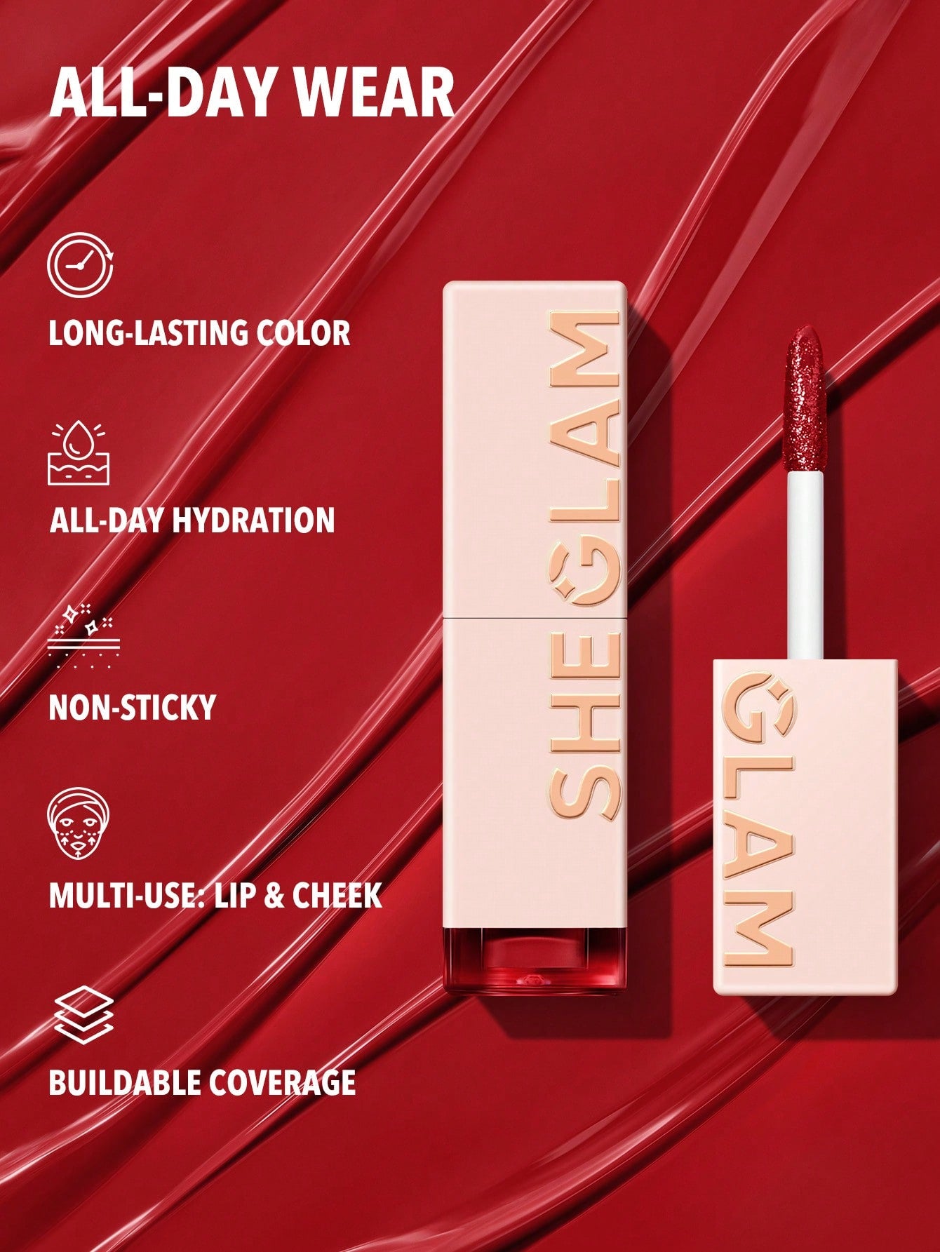 SHEGLAM Take A Hint Lip Tint-Wake-Up Call / Rosewood