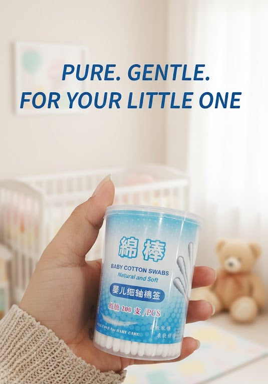 BABY COTTON BUDS NATRUAL AND SOFT 200 PCS