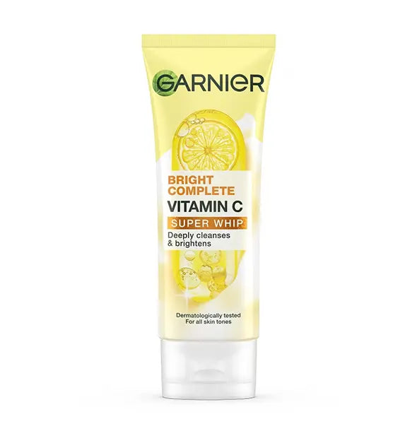 GARNIER FACE WASH WOMAN BRIGHT COMPLETE VITAMIN C SUPER WHIP 100ML