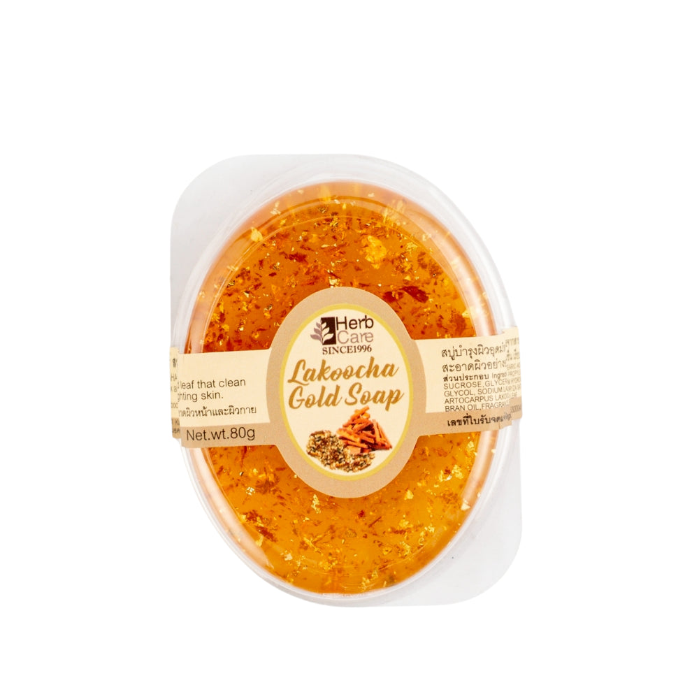 HERBCARE LAKOOCHA GOLD FACE AND BODY SOAP BAR 80G