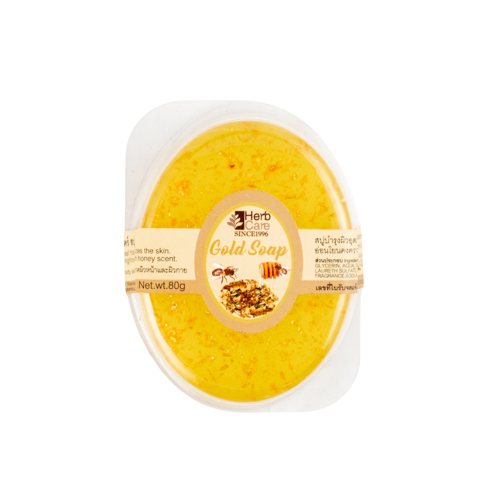 HERBCARE GOLD FACE AND BODY SOAP BAR 80G
