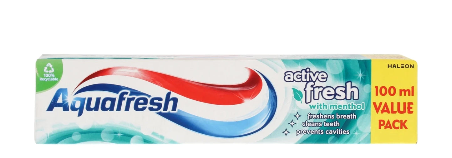 AQUAFRESH ACTIVE FRESH WITH MENTHOL 100ML