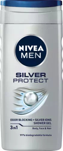 NIVEA MEN SILVER PROTECT 3IN1 SHOWER GEL 250ML