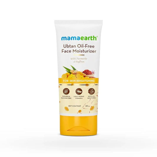 MAMAEARTH UBTAN OIL-FREE FACE MOSTURIZER WITH TURMERIC & SAFFRON FOR SKIN BRIGHTENING 80G