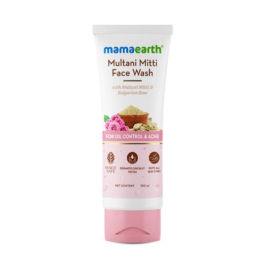 MAMAEARTH MULTANI MITTI FACE WASH WITH MULTANI MITTI & BULGARIAN ROSE 100ML