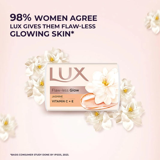 LUX SOAP BAR FLAW-LESS GLOW VELVET TOUCH JASMINE 80G