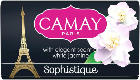 CAMAY PARIS SOAP WITH ELEGANT SCENT OF WHITE JASMINE SOPHISTIQUE 165G