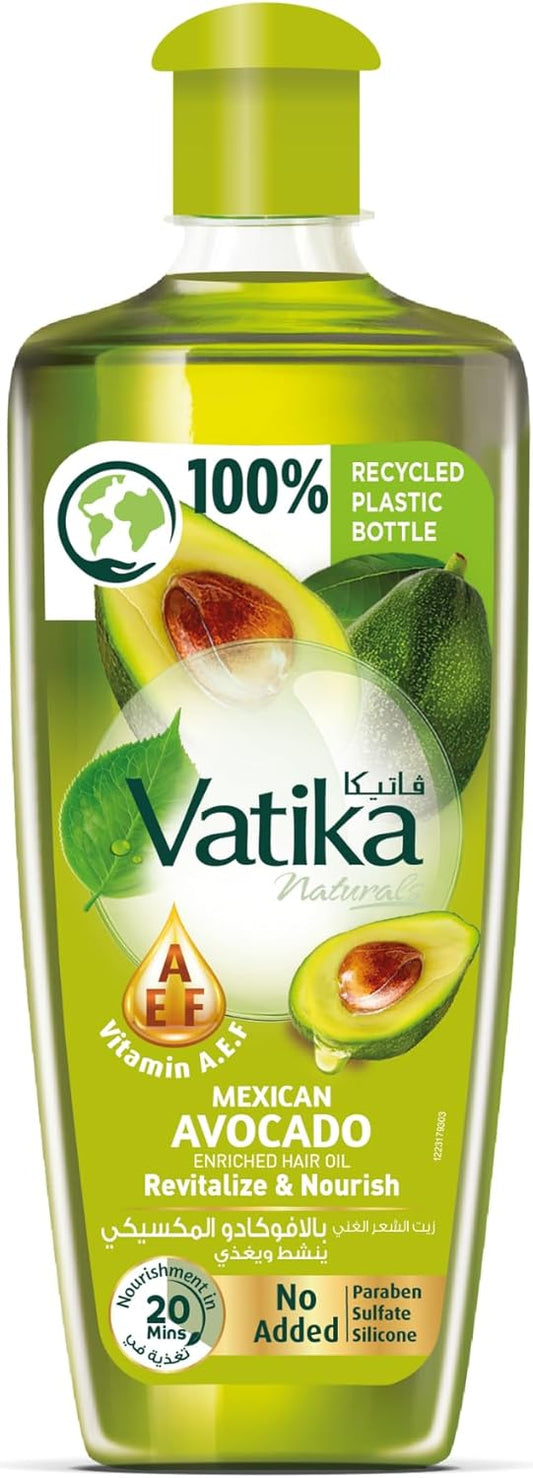 VATIKA HAIR OIL MAXICAN AVOCADO ENRICHED REVITALIZE & NOURISH 300ML