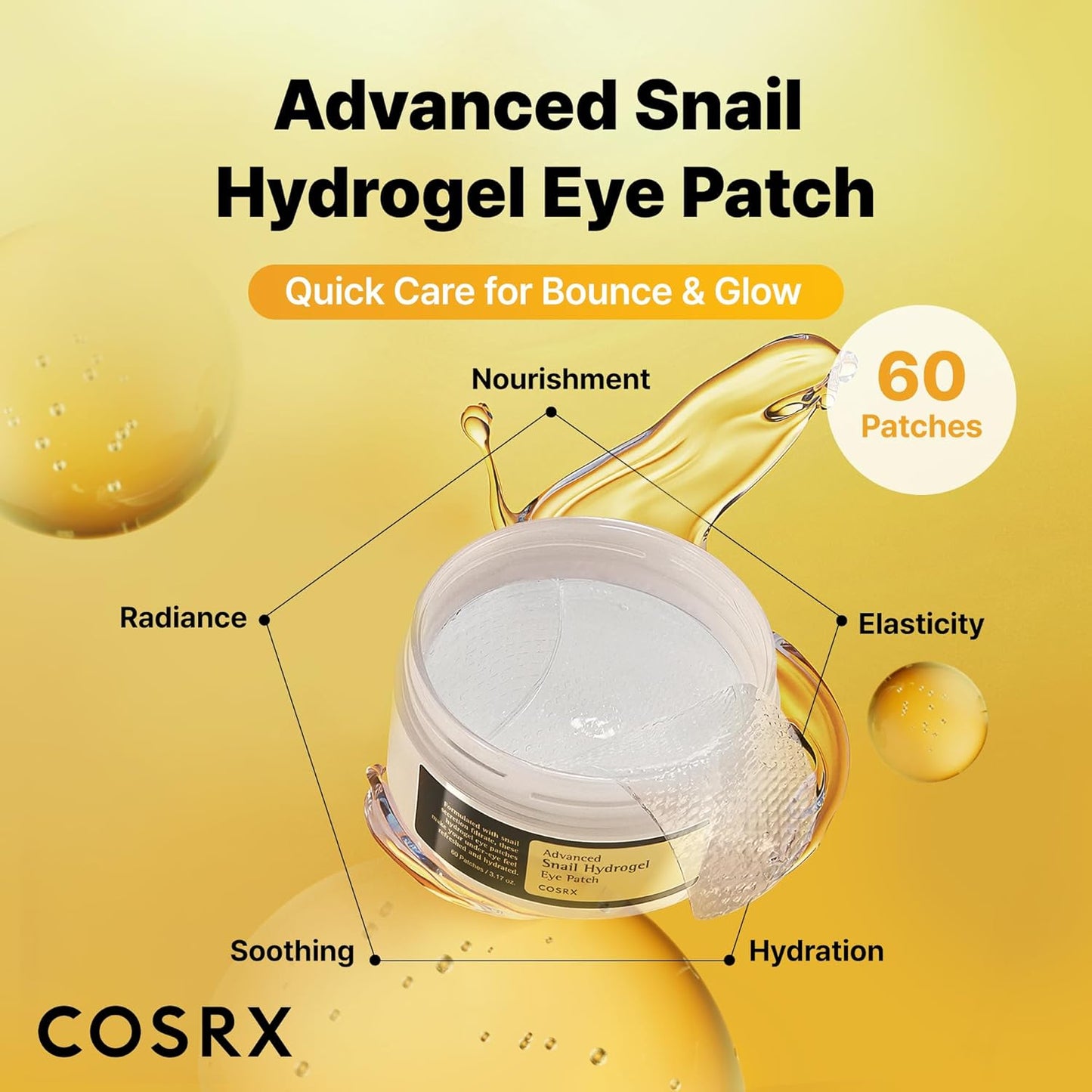 COSRX ADVANCED SNAIL MUCIN HYDROGEL EYE PATCH 60 PATCHES