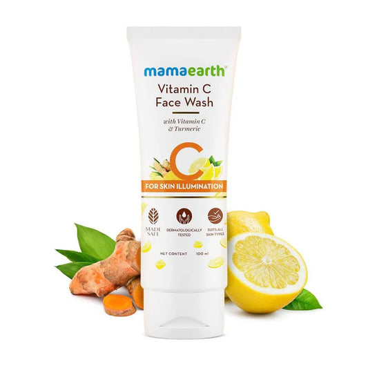 MAMAEARTH VITAMIN C FACE WASH WITH VITAMIN C & TURMERIC FOR SKIN ILLUMINATION 100ML