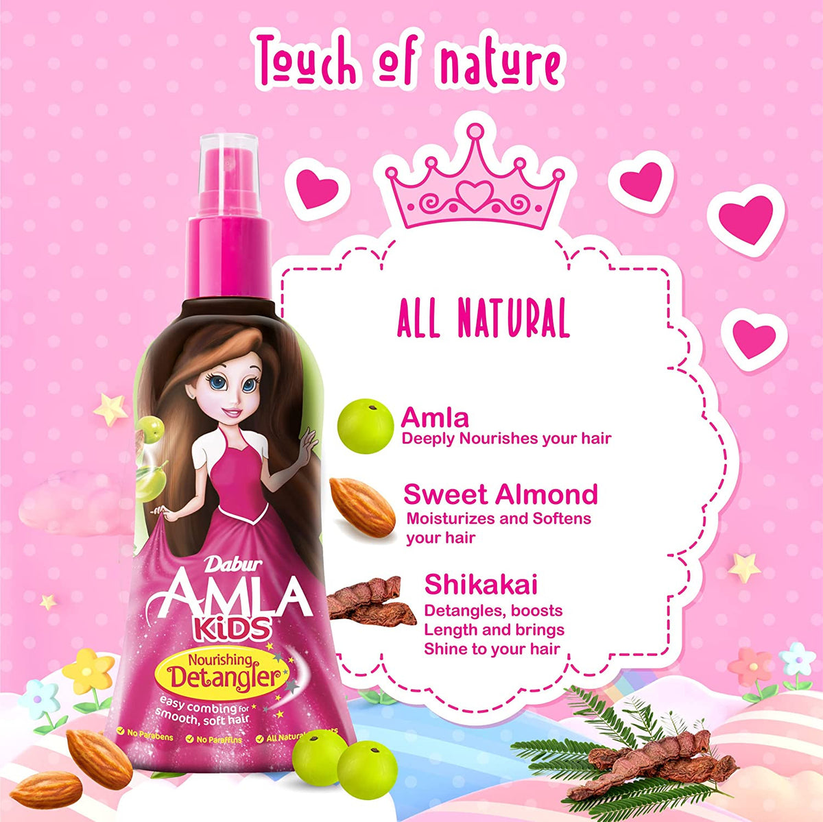VATIKA DABUR AMLA KIDS DETANGLER 200ML