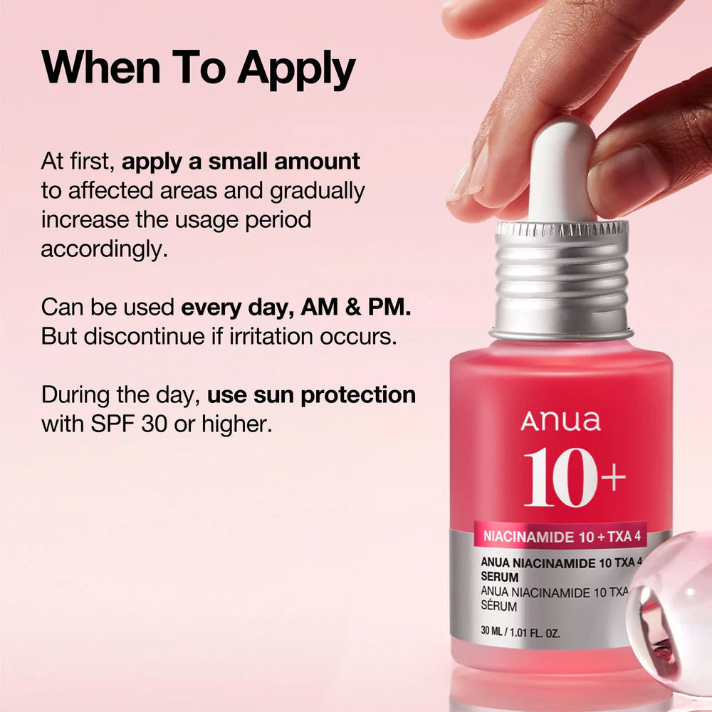 ANUA 10+ NICACINAMIDE 10+ TXA 4 SERUM