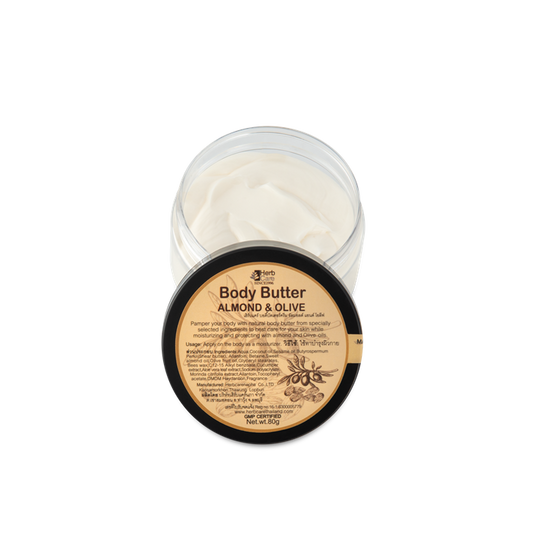 HERBCARE BODY BUTTER  ALMOND & OLIVE 200G
