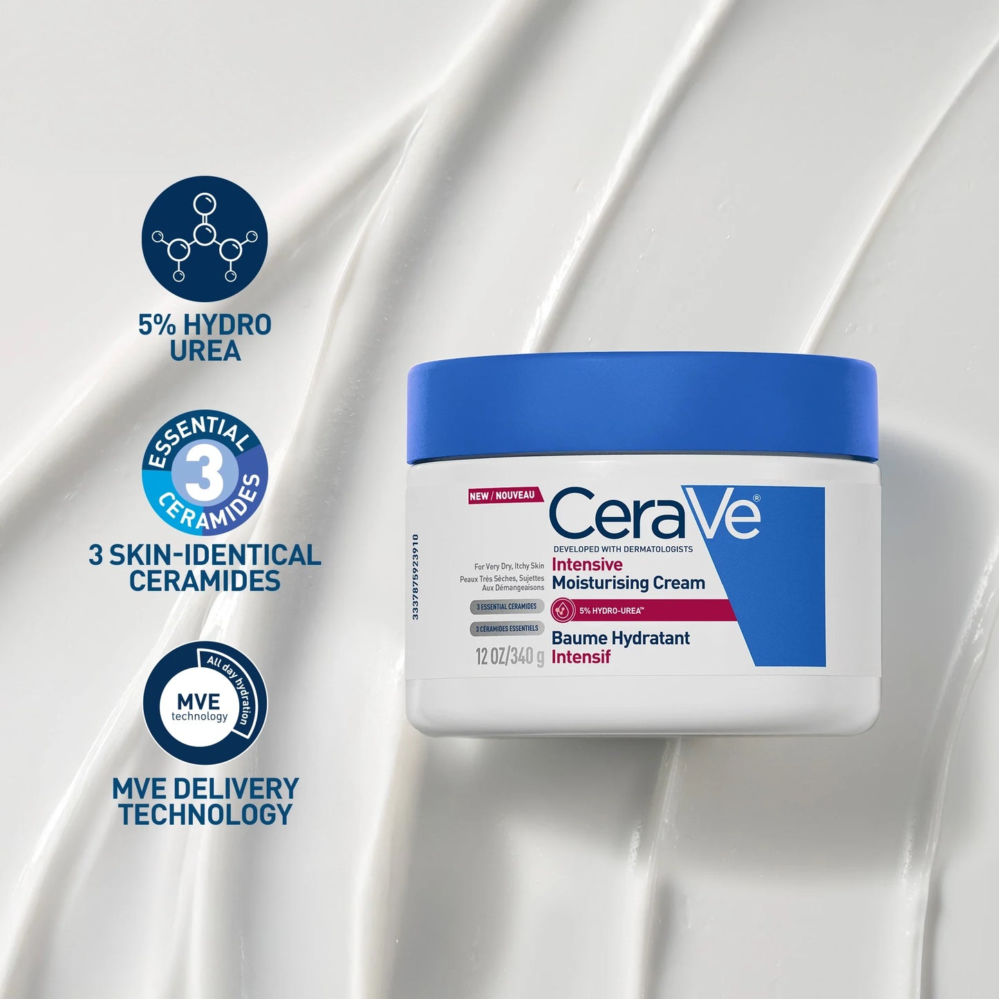 CERAVE INTENSIVE MOISTURISING CREAM 340G