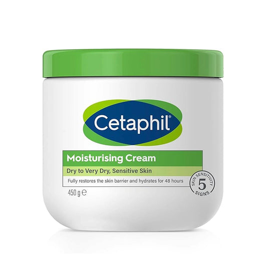 CETAPHIL MOISTURISING CREAM, HYDRATING MOISTURISER FOR DRY TO VERY DRY, SENSITIVE SKIN 450G