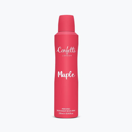 CONFETTI LONDON MAPLE PERFUMED DEODORANT BODY SPRAY 250ML