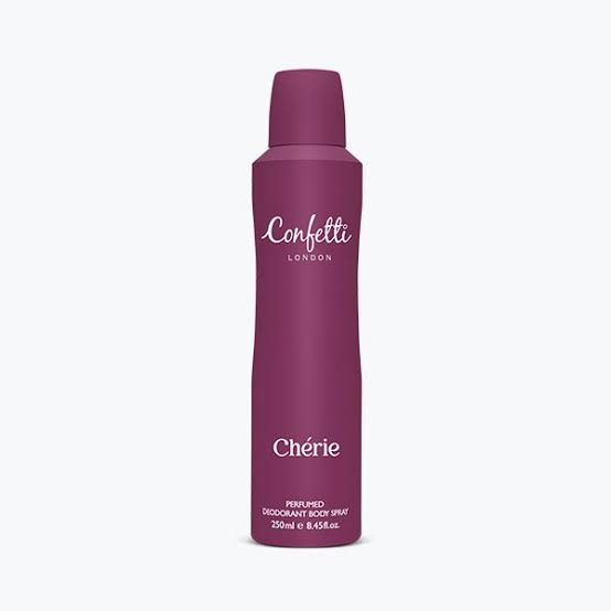 CONFETTI LONDON CHERIE PERFUMED DEODORANT BODY SPRAY 250ML