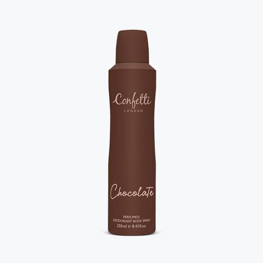 CONFETTI LONDON CHOCOLATE  PERFUMED DEODORANT BODY SPRAY 250ML