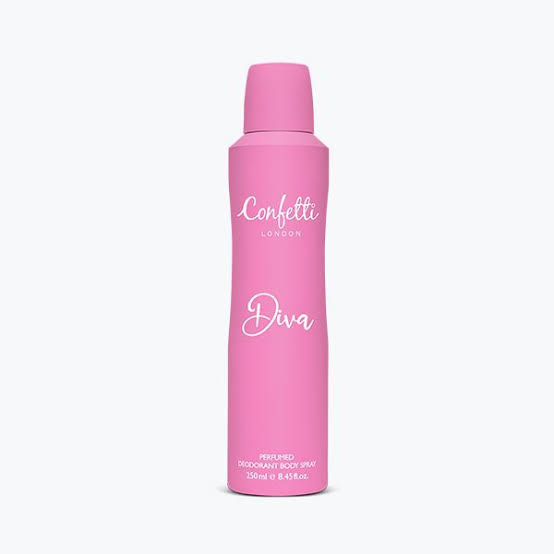 CONFETTI LONDON DIVA PERFUMED DEODORANT BODY SPRAY 250ML
