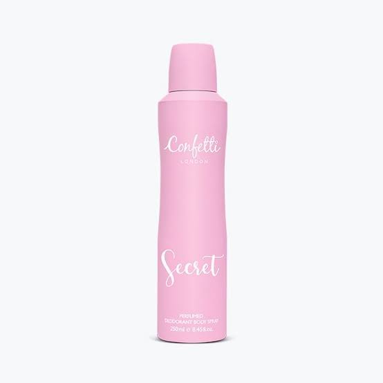 CONFETTI LONDON SECRET  PERFUMED DEODORANT BODY SPRAY 250ML
