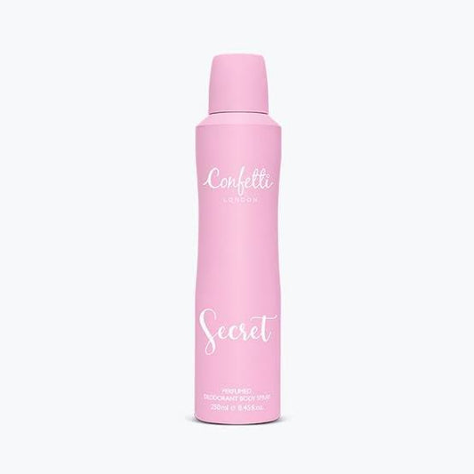 CONFETTI LONDON SECRET  PERFUMED DEODORANT BODY SPRAY 250ML