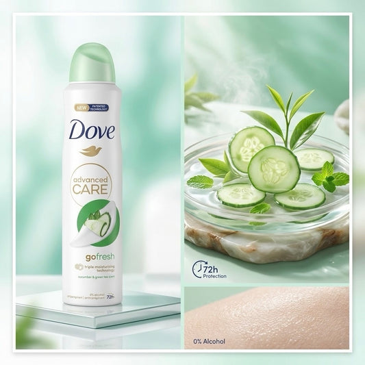 DOVE DEODORANT ADVACED CARE GO FRESH CUCUMBER & GREEN TEA SCENT 250ML