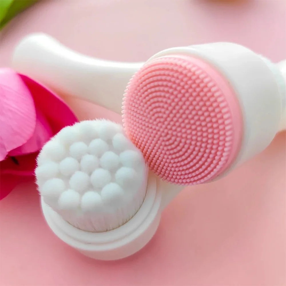 DOUBLE SIDED FACIAL CLEANSER BRUSH