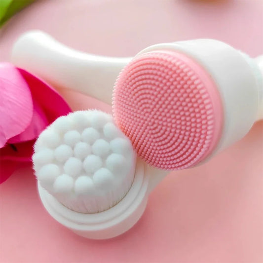DOUBLE SIDED FACIAL CLEANSER BRUSH