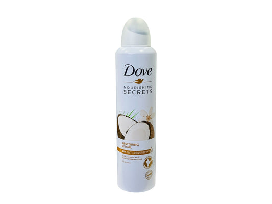 DOVE DEODORANT RESTORING RITUAL WITH COCUNUT AND JASMINE FLOWER SCENT 250ML