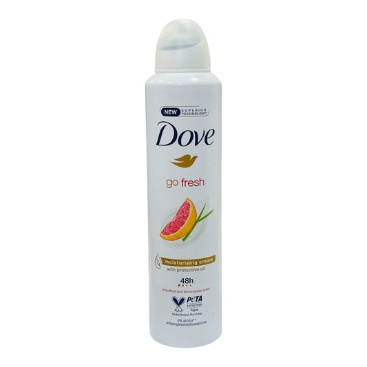 DOVE DEODORANT GO FRESH GRAPEFRUIT AND LEMONGRASS SCENT 250ML