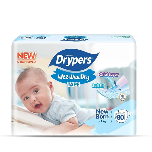 DRYPERS WEE WEE DRY TAPE MEGA PACK NB80 0-5KG