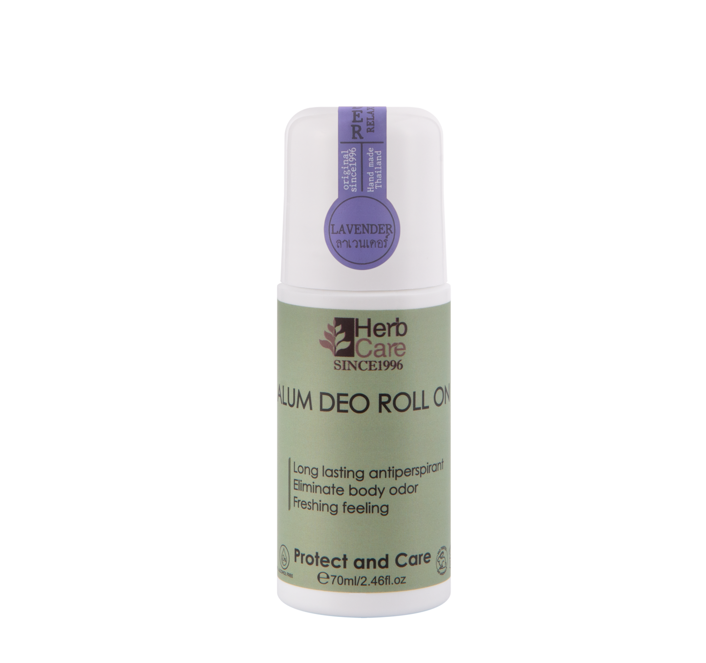 HERB CARE ALUM DEO ROLL ON LAVENDER PROTECT AND CARE 70ML