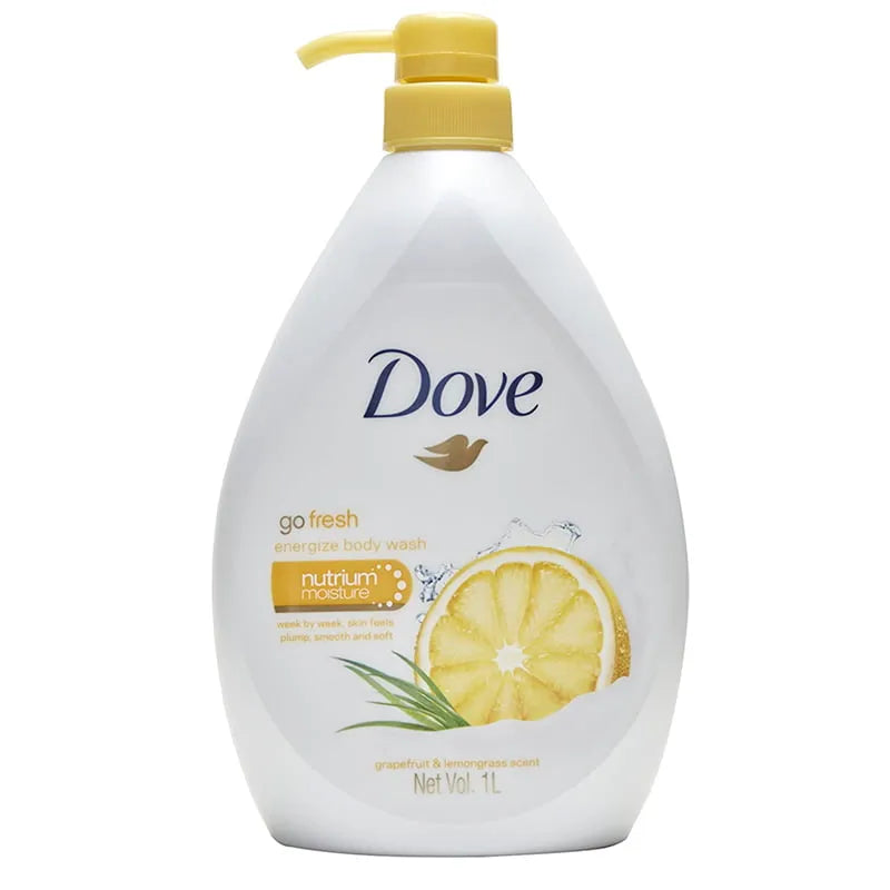 DOVE BODY WASH GO FRESH ENERGIZE GRAPE FRUIT & LEMONGRASS 1000ML
