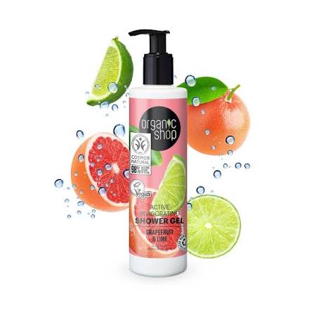 ORGANIC SHOP ACTIVE INVIGORATING SHOWER GEL GRAPEFRUIT AND LIME 280ML COSMOS NATURAL (IONC)